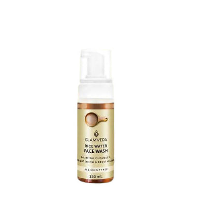 Clamveda Rice Water Face Wash bottle on a white background
