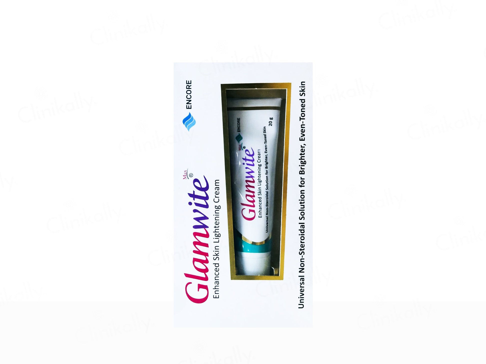 Glamwrite cream packaging with visible branding on a white background