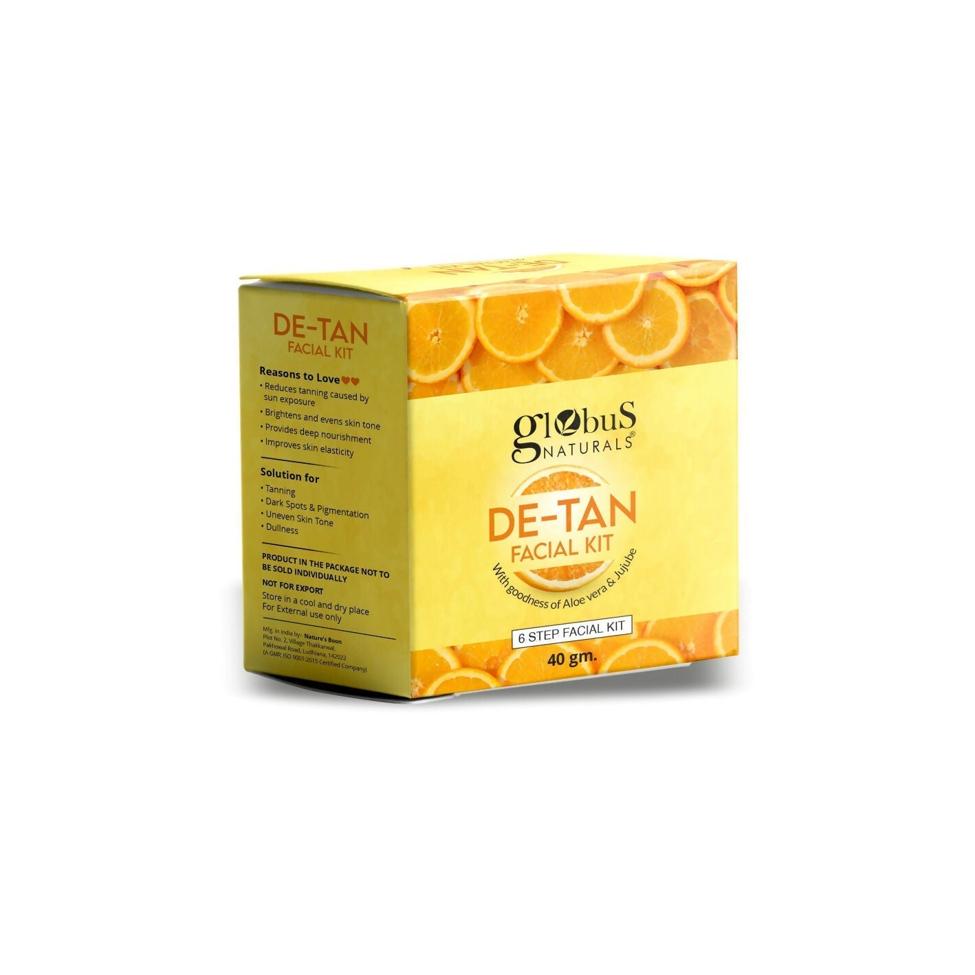 Globus Naturals De-Tan 6 Step Facial Kit