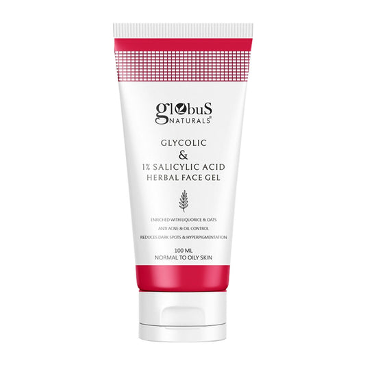 Globus Naturals Glycolic & 1% Salicylic Acid Herbal Anti Acne Face Gel