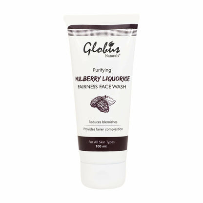 Globus Naturals Mulberry Liquorice Fairness Face Wash tube on a white background