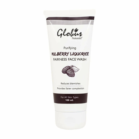 Globus Naturals Mulberry Liquorice Fairness Face Wash tube on a white background