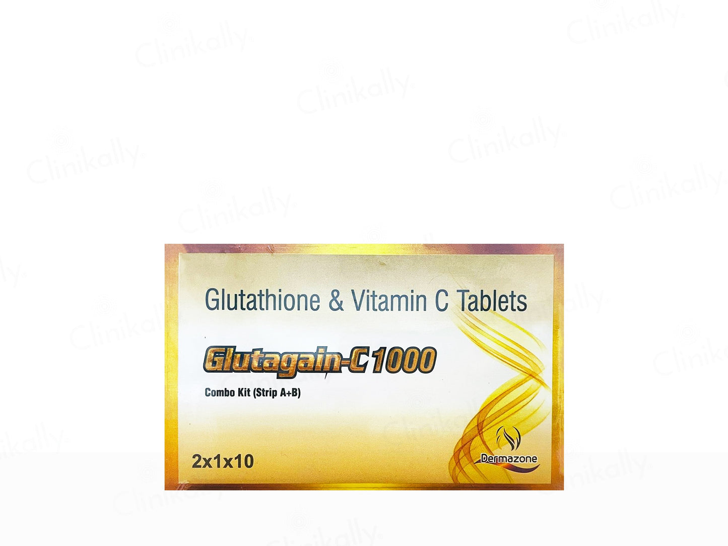 Box of Glutagain-C1000 Glutathione & Vitamin C Tablets on a white background