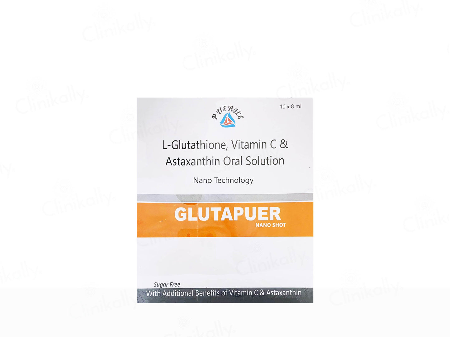 GLUTAPUER nano shot packaging on a white background