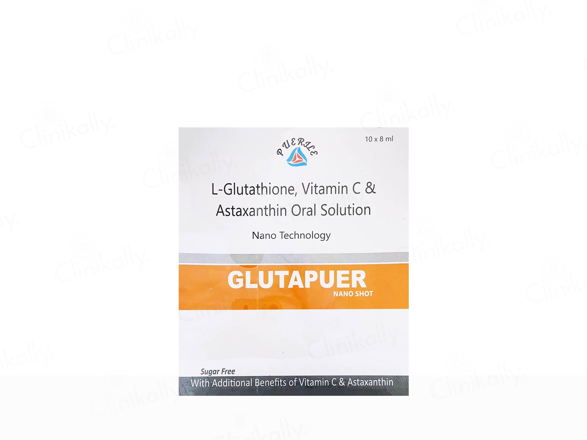 GLUTAPUER nano shot packaging on a white background