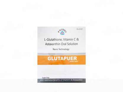 GLUTAPUER nano shot packaging on a white background