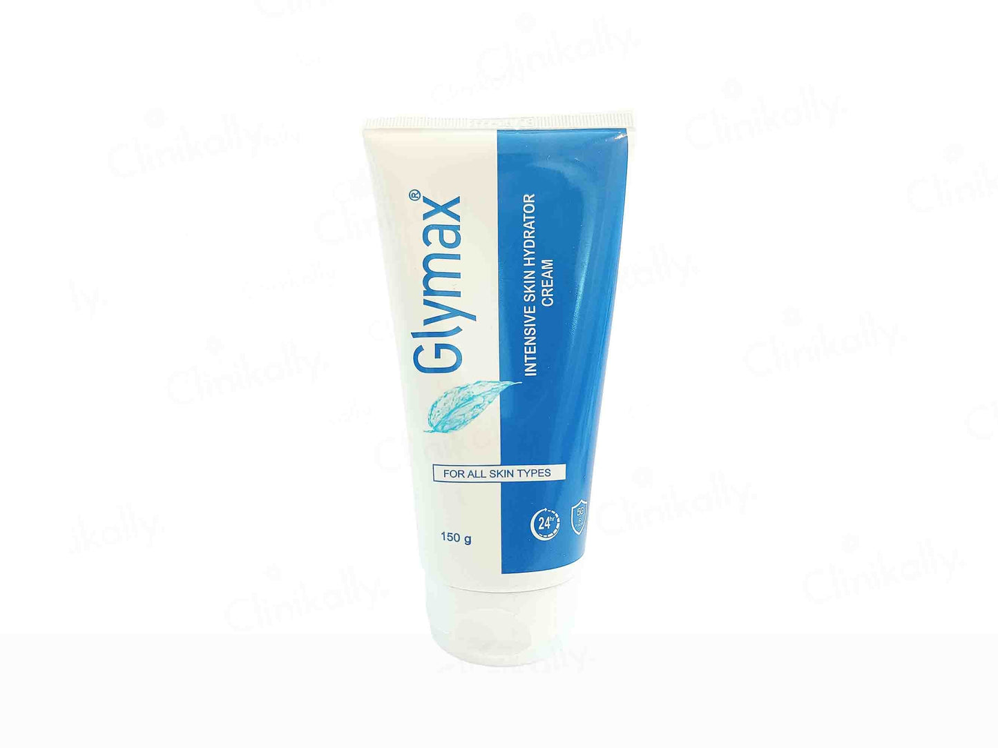 Glymax intensive skin moisturizer cream tube on a white background