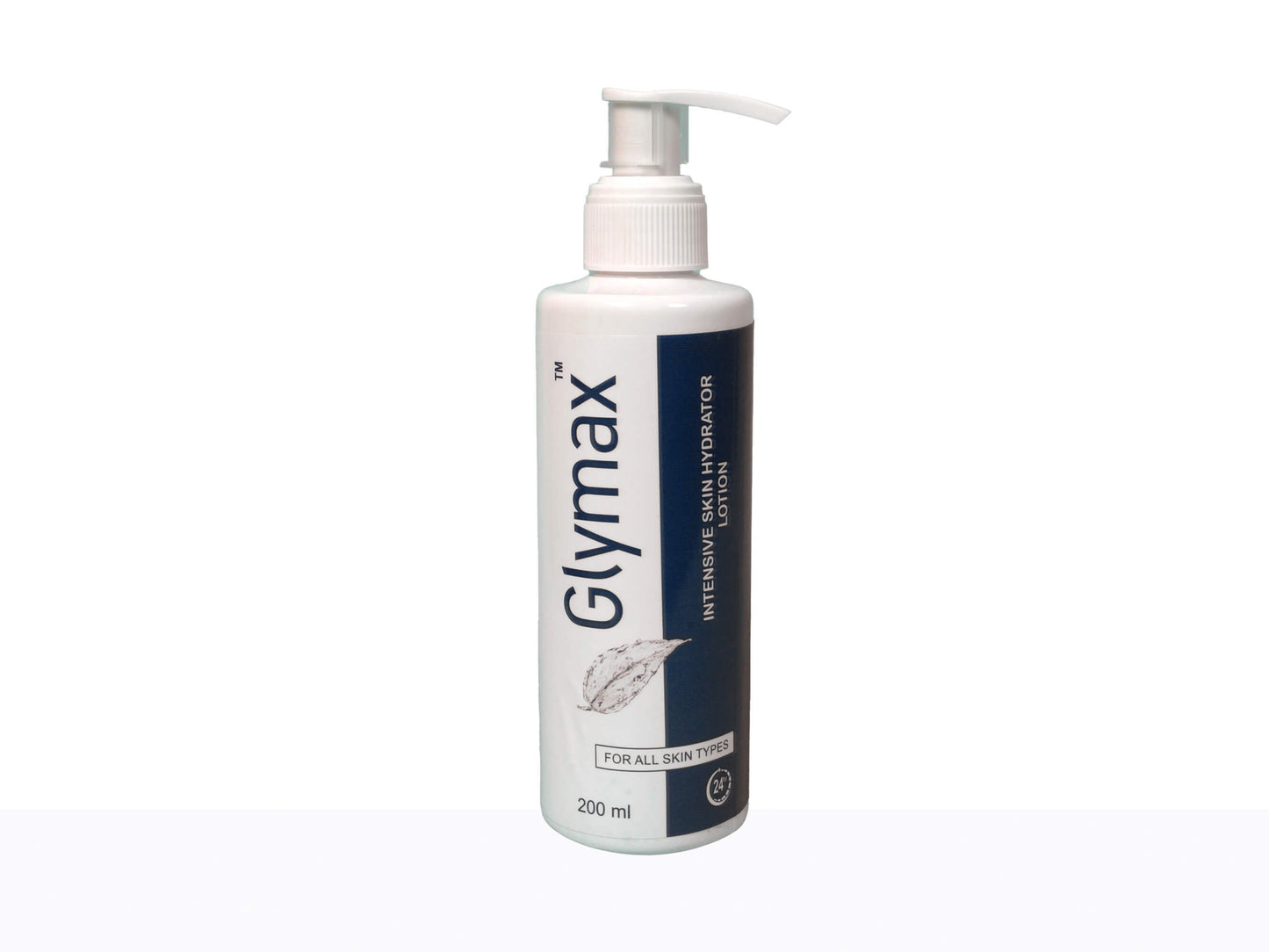 Glymax lotion bottle on a white background
