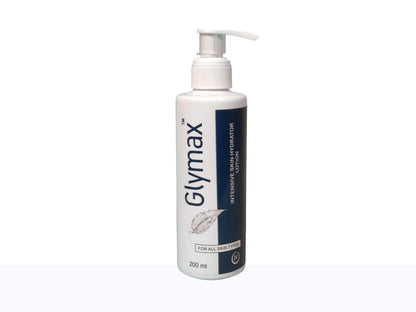 Glymax lotion bottle on a white background