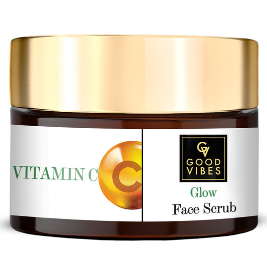 Jar of Good Vibes Vitamin C Glow Gel Crème with gold lid on a white background