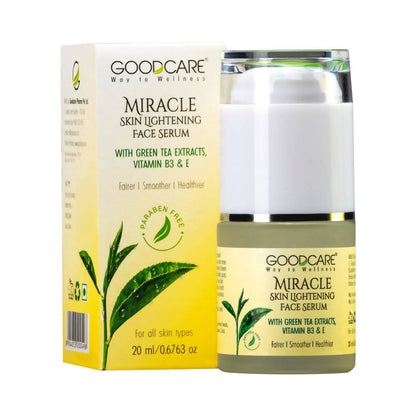 Goodcare Miracle Skin Lightening Face Serum with packaging on a white background