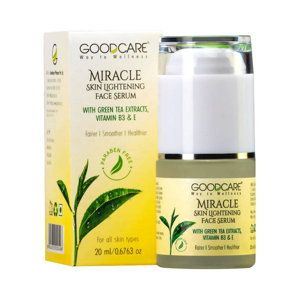 Goodcare Miracle Skin Lightening Face Serum with packaging on a white background