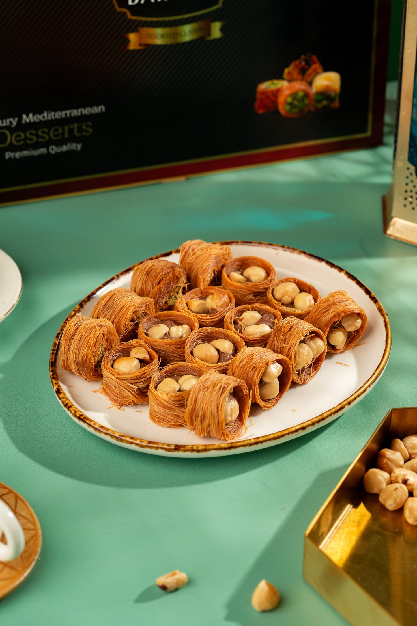 Gourmet Baklava Crescent Gift Box Of Hazelnut Nest Baklava