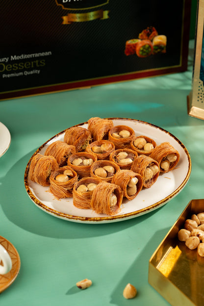 Gourmet Baklava Crescent Gift Box Of Hazelnut Nest Baklava