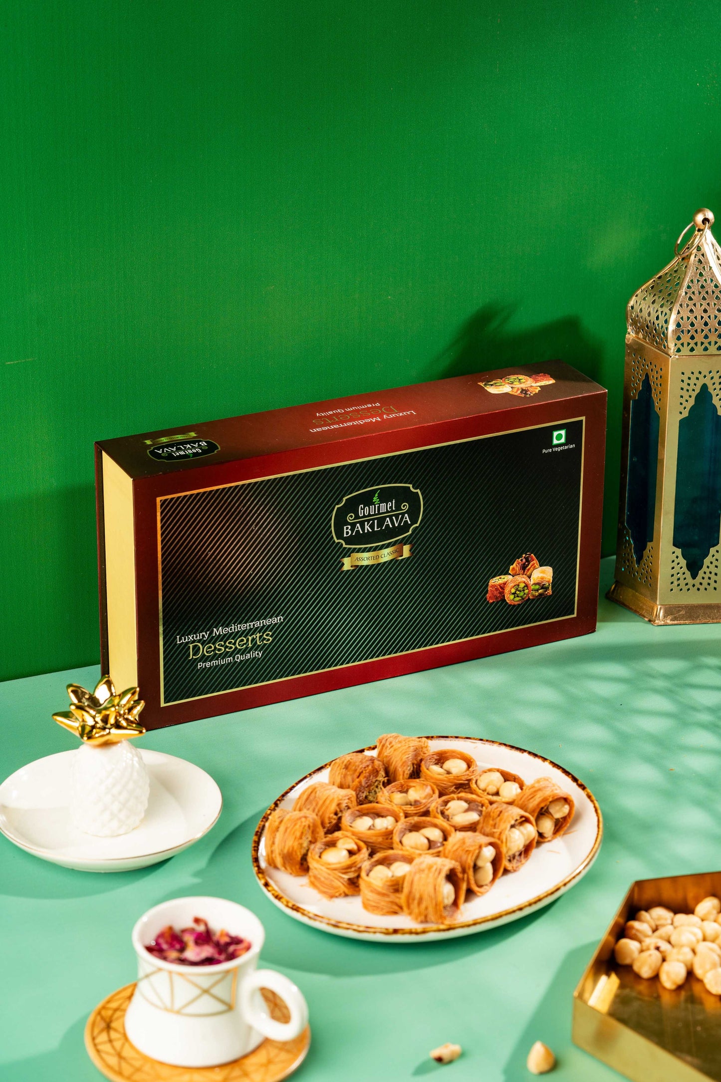 Gourmet Baklava Crescent Gift Box Of Hazelnut Nest Baklava