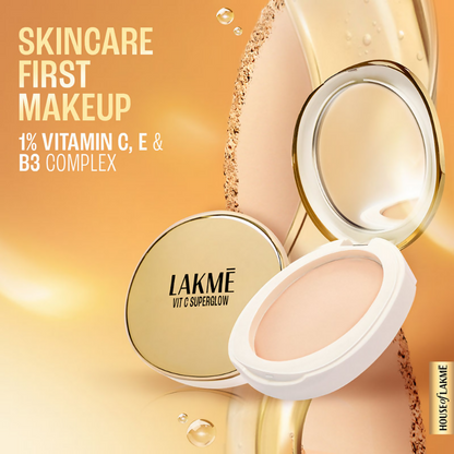 Lakme Vitamin C Superglow Skin Perfecting Compact with 1 % Vit C - Ivory
