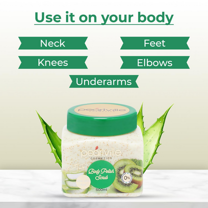 Pearlville Superfoods Collection Kiwi Aloe Vera Body Polish Scrub