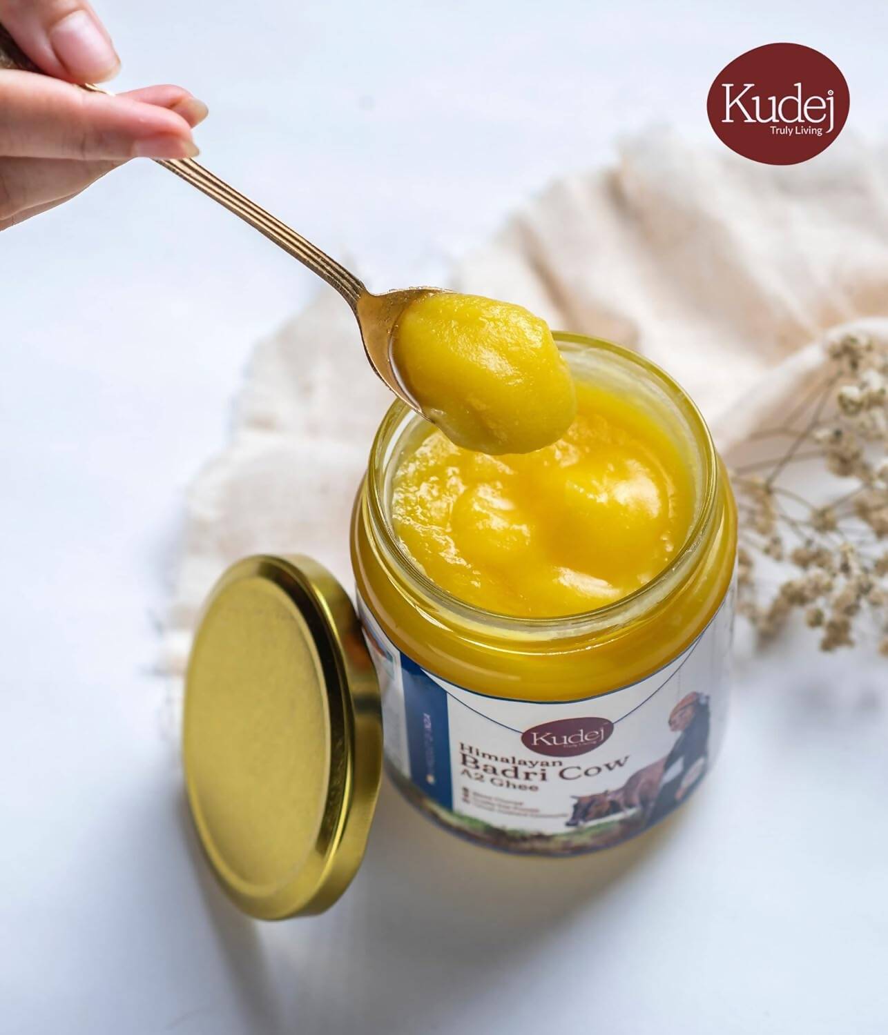 Kudej Himalayan Badri Cow A2 Ghee | Natural and Organic Ghee | Desi Cow Ghee