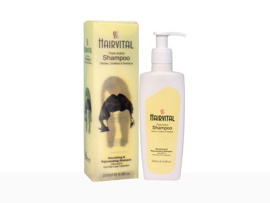 Hairvital shampoo bottle and box on a white background