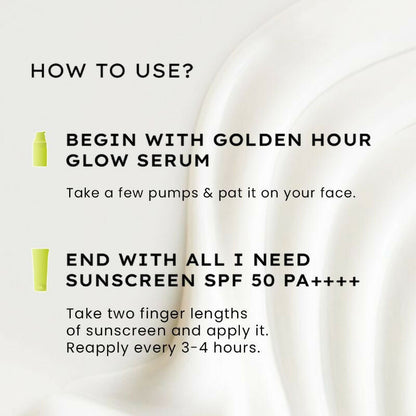 Hyphen By Kriti Sanon Golden Hour Glow Serum & Sunscreen SPF 50 Combo