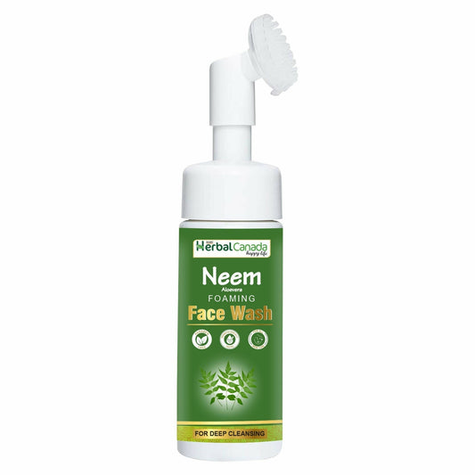 Herbal Canada Neem Foaming Face Wash bottle on a white background