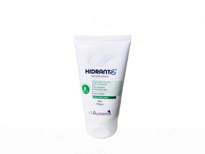Tube of Hidrant 2 moisturizer on a white background