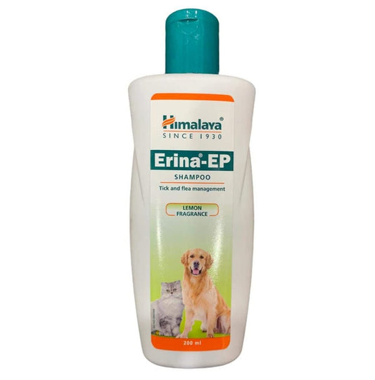 Himalaya Erina-EP Shampoo bottle with lemon fragrance on a white background