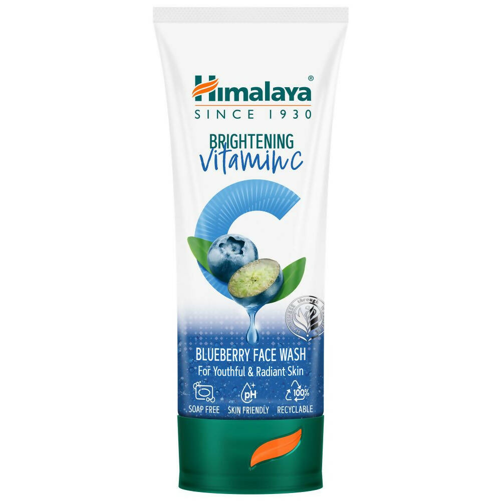 Himalaya Blueberry Face Wash tube on a white background