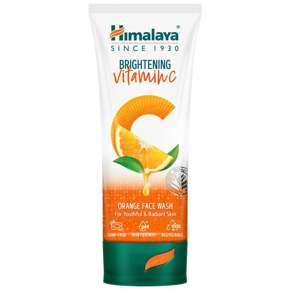 Himalaya Brightening Vitamin C Orange Face Wash packaging on a white background