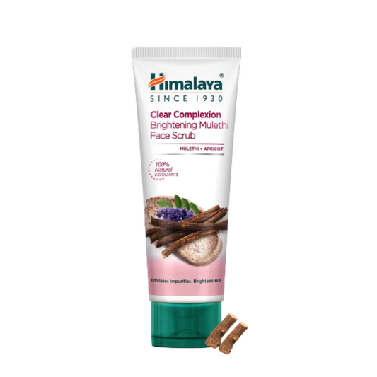Himalaya Herbals Clear Complexion Brightening Mulethi Face Scrub tube with contents visible