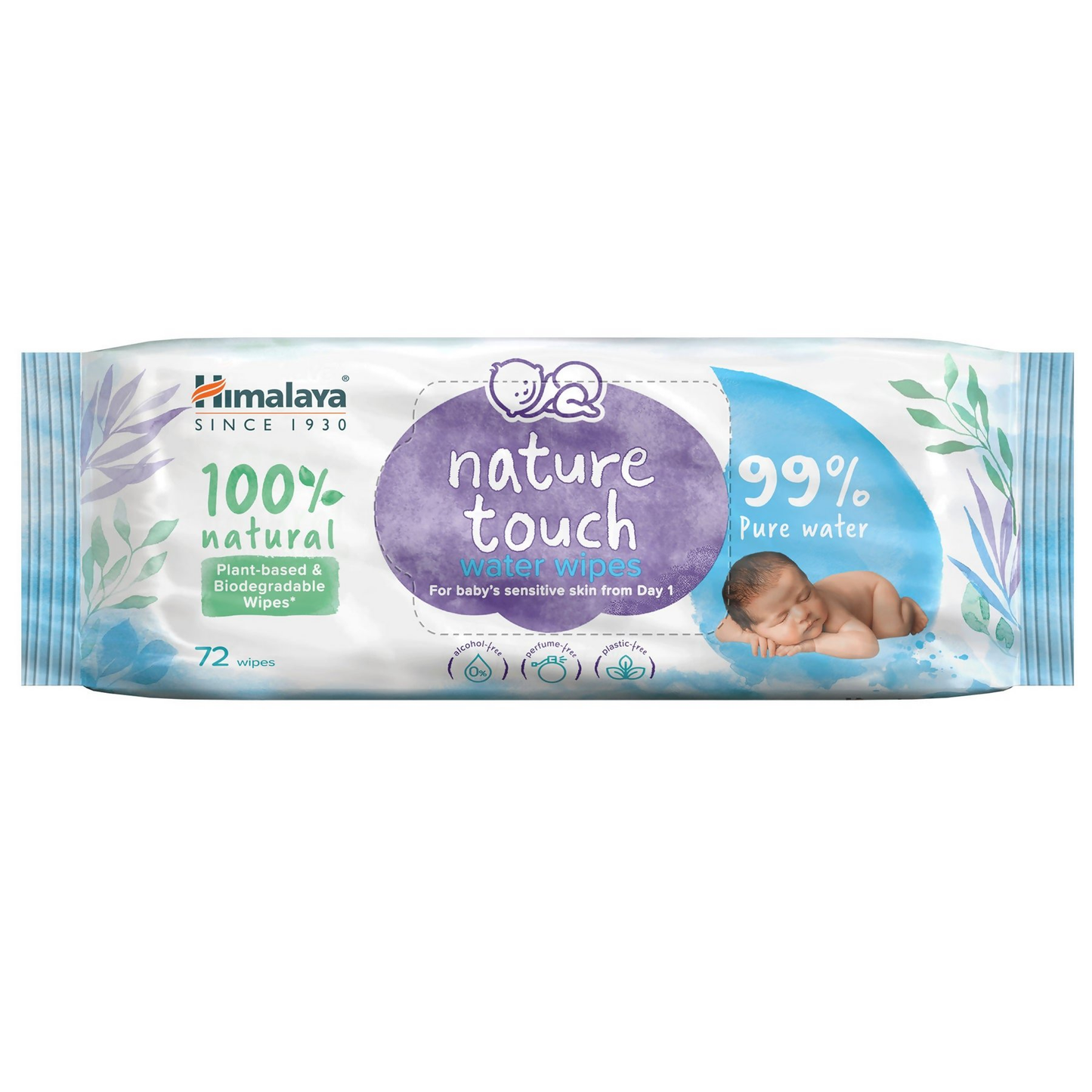 Himalaya nature touch wet wipes packaging on a white background