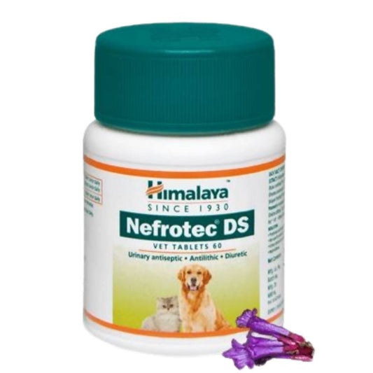 Himalaya Nefrotec DS pet supplement bottle on a white background