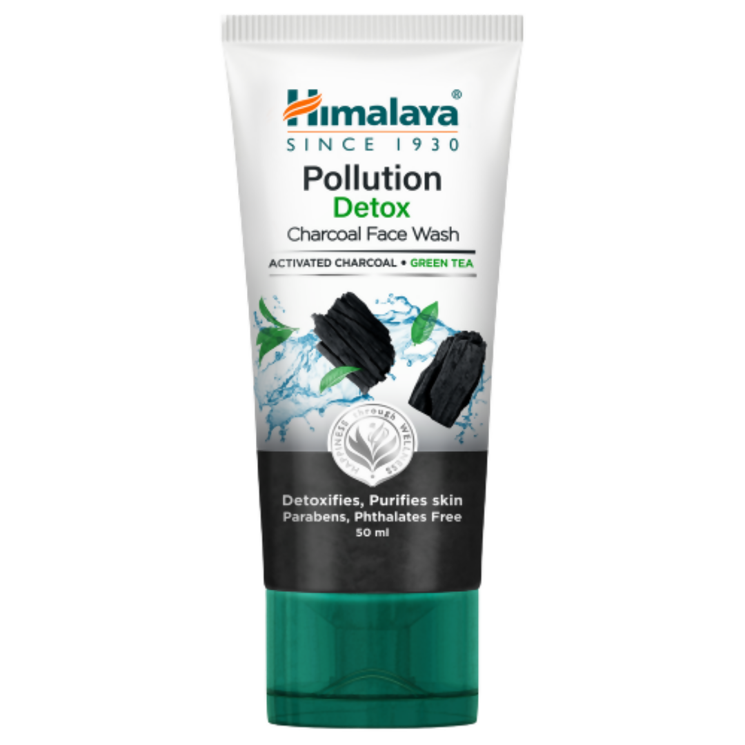 Himalaya Pollution Detox Charcoal Face Wash tube on a white background
