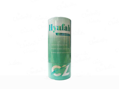Green cylindrical container with 'Hyafib' and 'CZ' branding on a white background