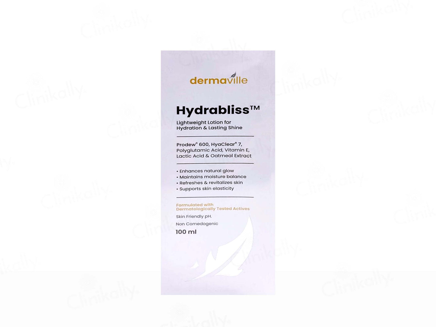 Dermaville Hydrabliss skincare product packaging on a white background