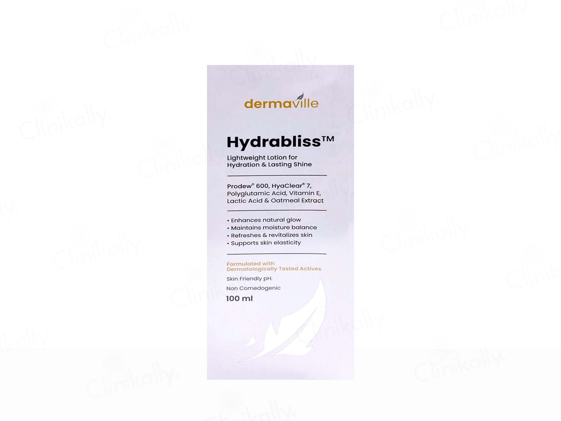 Dermaville Hydrabliss skincare product packaging on a white background