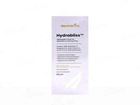 Dermaville Hydrabliss skincare product packaging on a white background