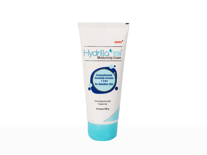 Tube of Hydrilla moisturizing cream on a white background