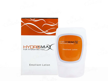 Hydromax emollient lotion packaging on a white background