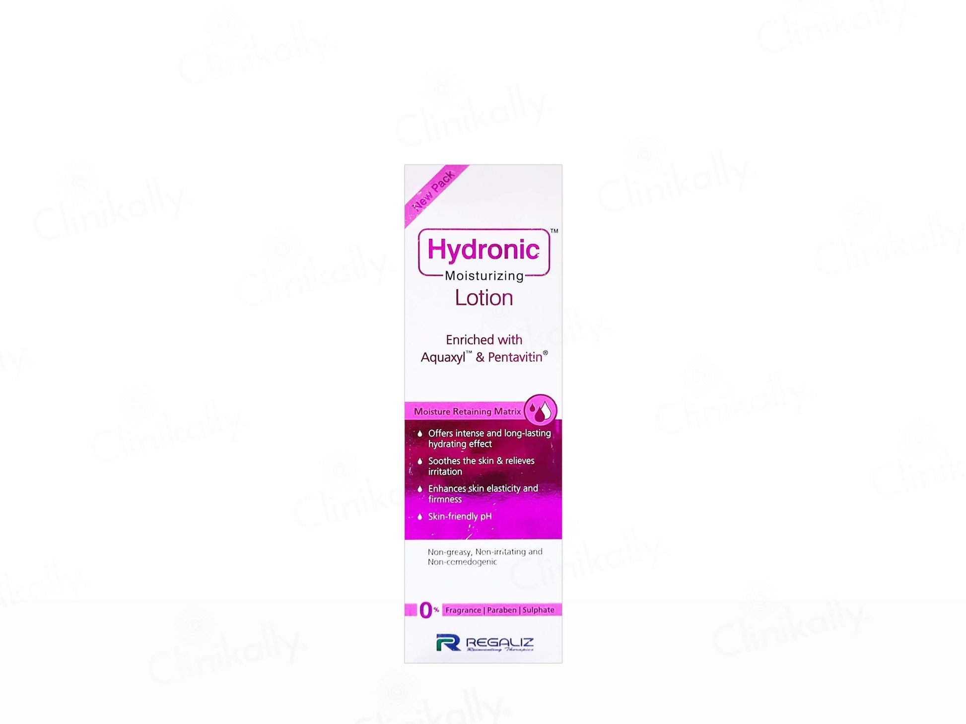 Hydronic lotion packaging on a white background
