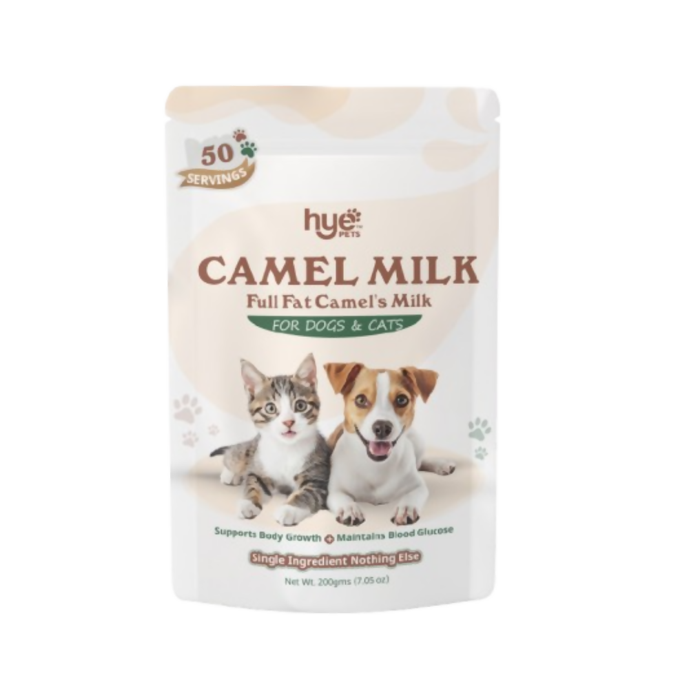 Package of Hype Pets Camel Milk for dogs and cats on a white background