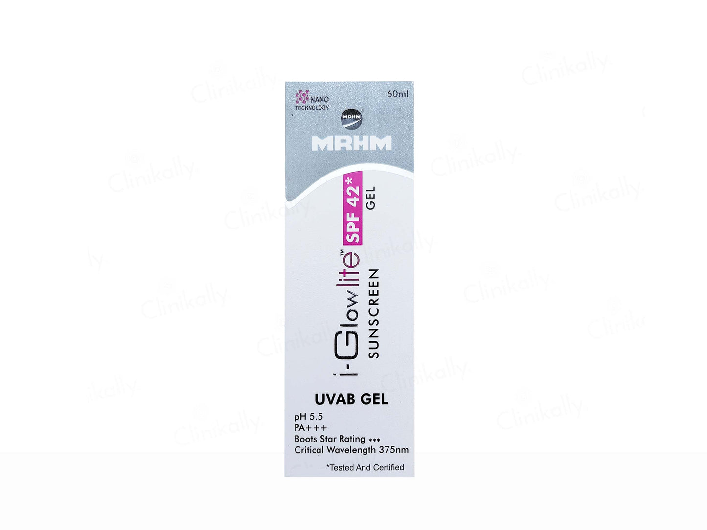 i-Glow Lite sunscreen gel packaging on a white background