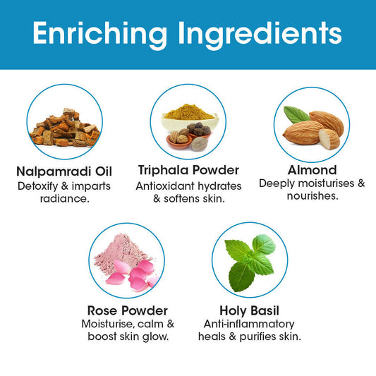 TAC - The Ayurveda Co. Nalpamaradi Body Scrub for Glow and Brightening Skin, with Triphala For Women & Men