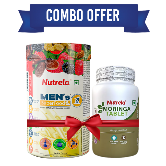 Patanjali Nutrela Men's Superfood + Moringa Tablets Combo