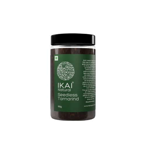 Jar of Ikai Natural Seedless Tamarind on a white background