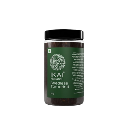 Jar of Ikai Natural Seedless Tamarind on a white background