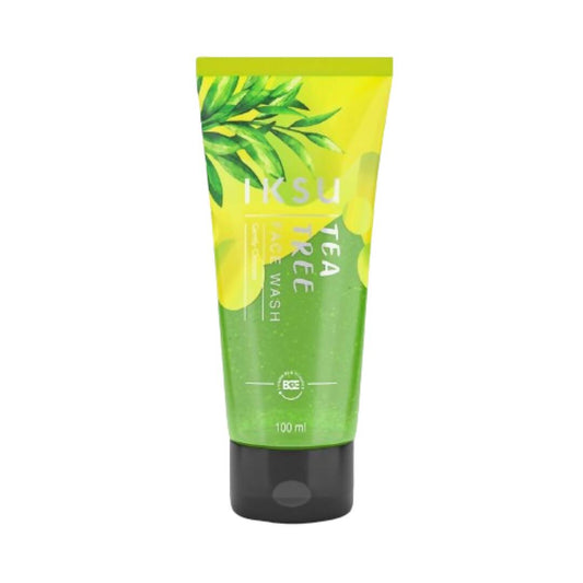 Tube of IKSU Tea Tree Wash on a white background