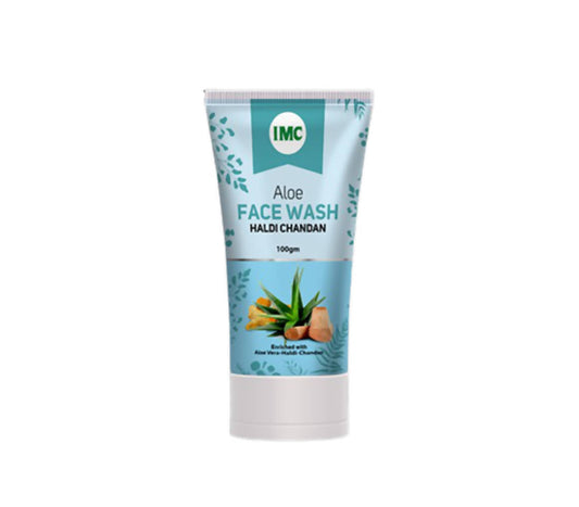 IMC Aloe Face Wash tube on a white background