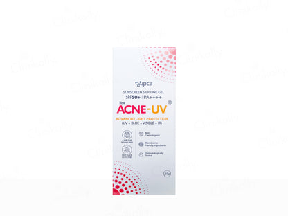 Acne UV sunscreen gel packaging on a white background
