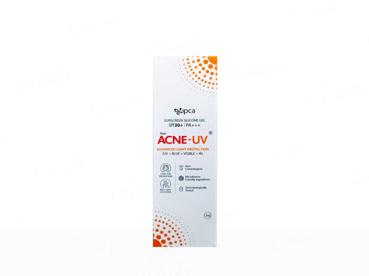 Paca Acne UV skincare gel packaging on a white background